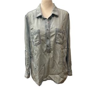 Talbots Tencel Tunic in Light Blue. Size XLP. GUC